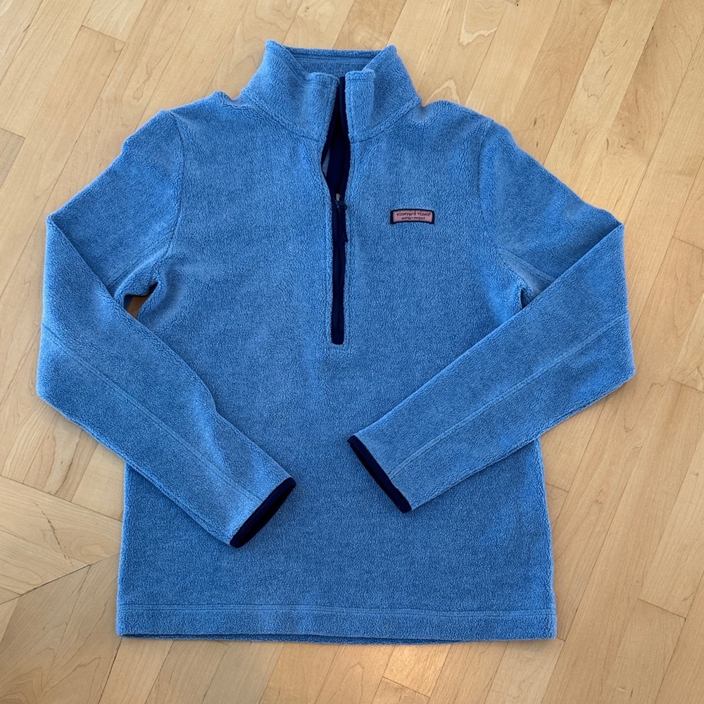 Vineyard Vines Blue Zip-Up Sweater